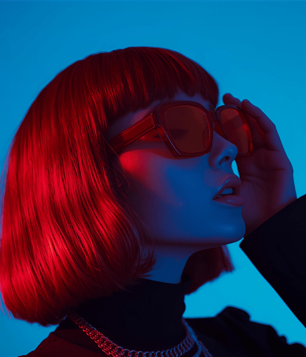 Creative Fall 2025 fashion photoshoot featuring trending colors in bold digital aesthetics