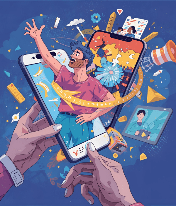 Person watching a viral video on mobile, symbolizing modern content virality.